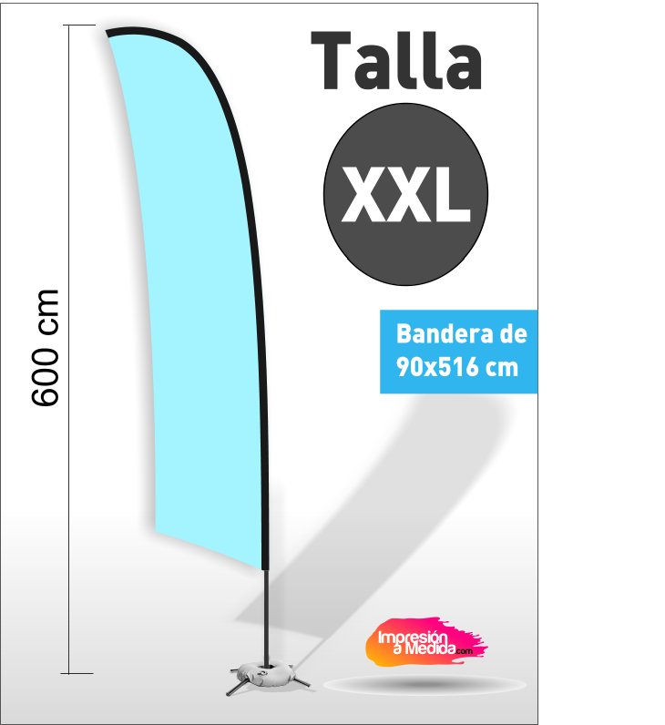 Estructura + Bandera SURF Talla XXL