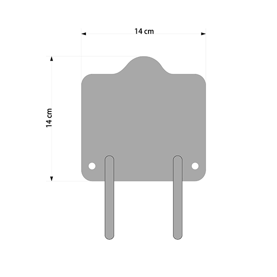 Placa Parking Perros. Doble. 1 Ud.